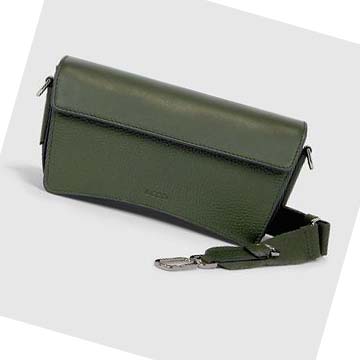 Men's Ecco TEXTUREBLOCK PINCH COMPACT Shoulder Bags Green | USA 792QMA